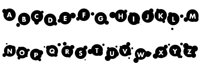 bubble letters font h r c