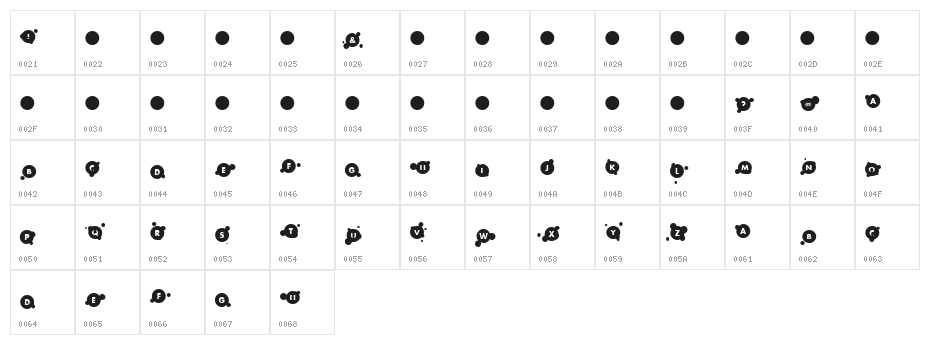 bubble Character Map