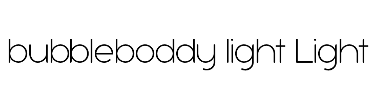 bubbleboddy light Light Font