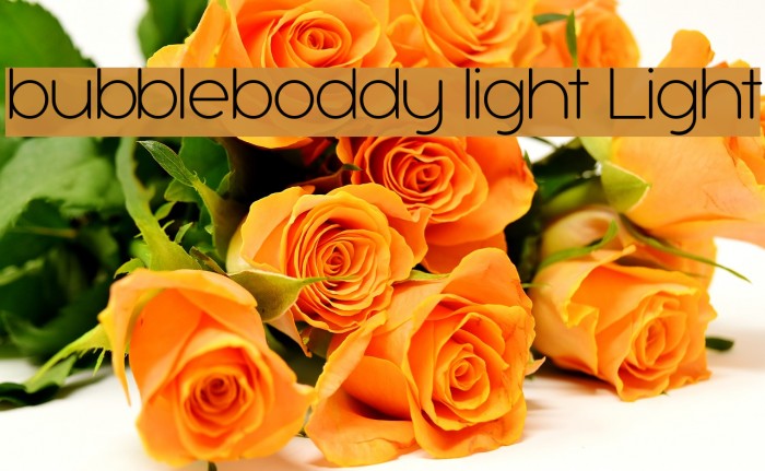 bubbleboddy light Light Font examples