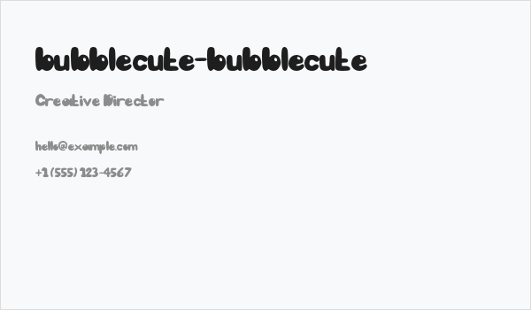 bubblecute-bubblecute Business Card