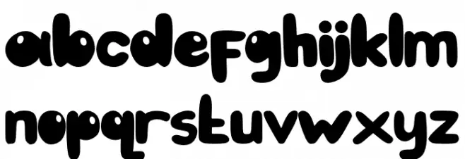 bubblecute-bubblecute फ़ॉन्ट लोअरकेस