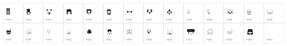 bubbledco Character Map