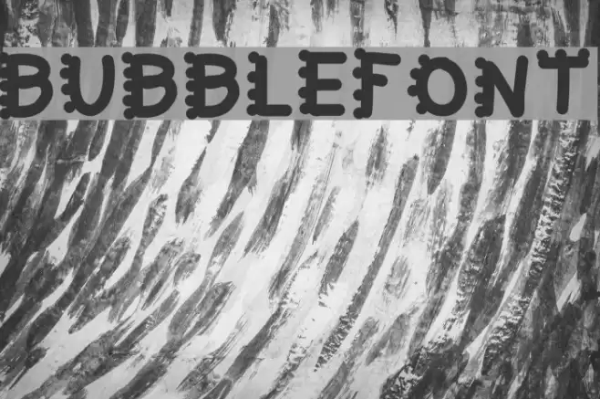 bubblefont Polices examples