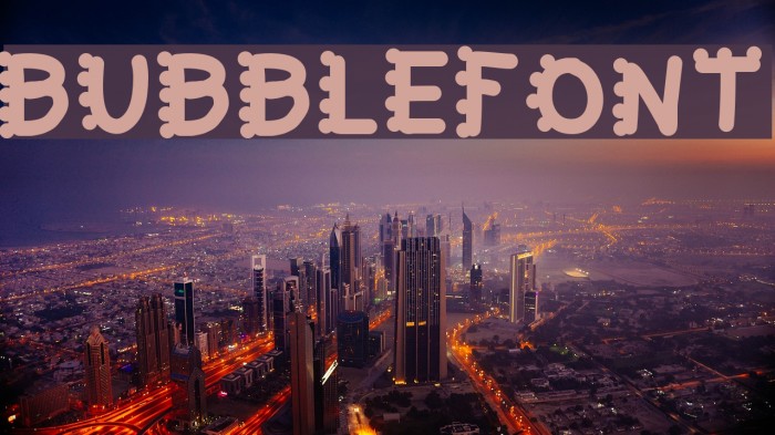 bubblefont Font examples