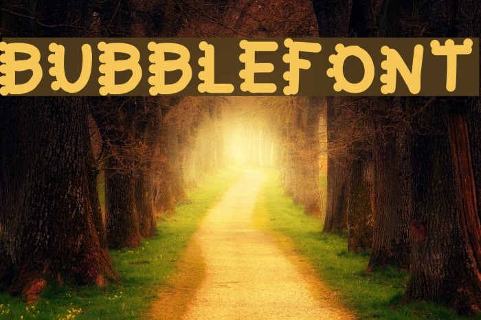 bubblefont Font examples