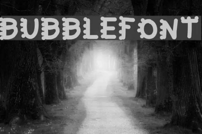bubblefont Polices examples