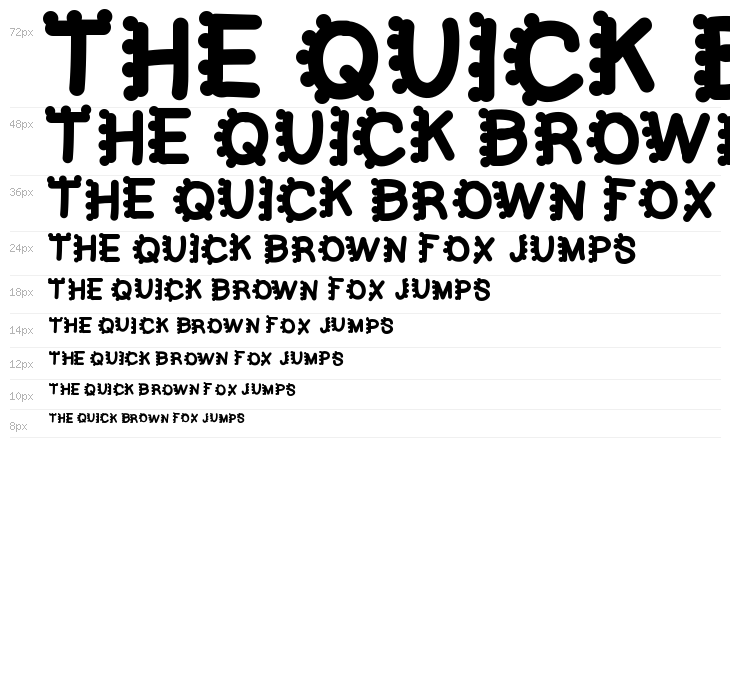 bubblefont Waterfall