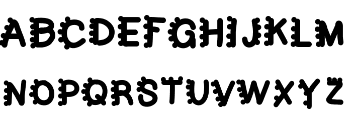 bubblefont Font LOWERCASE
