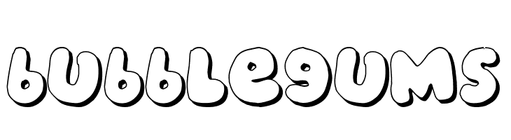 bubblegums  Frei Schriftart Herunterladen