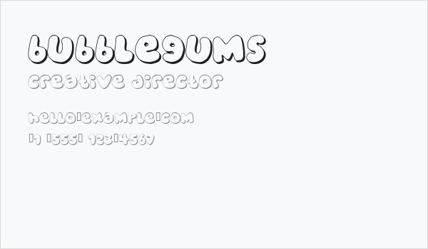 bubblegums Business Card