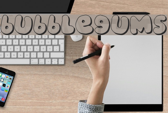 bubblegums Font examples