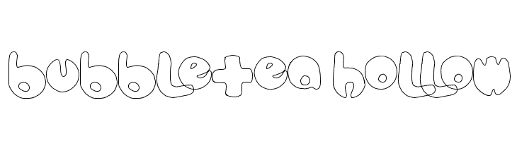 bubbletea hollow Font