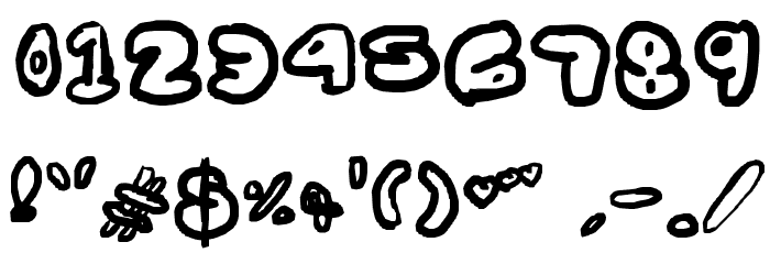 bubbly aussie Font OTHER CHARS