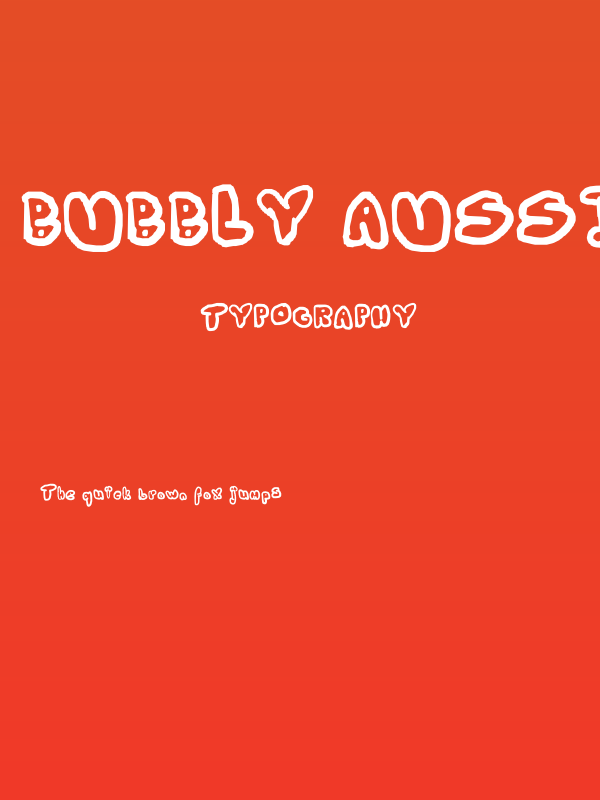 bubbly aussie Poster