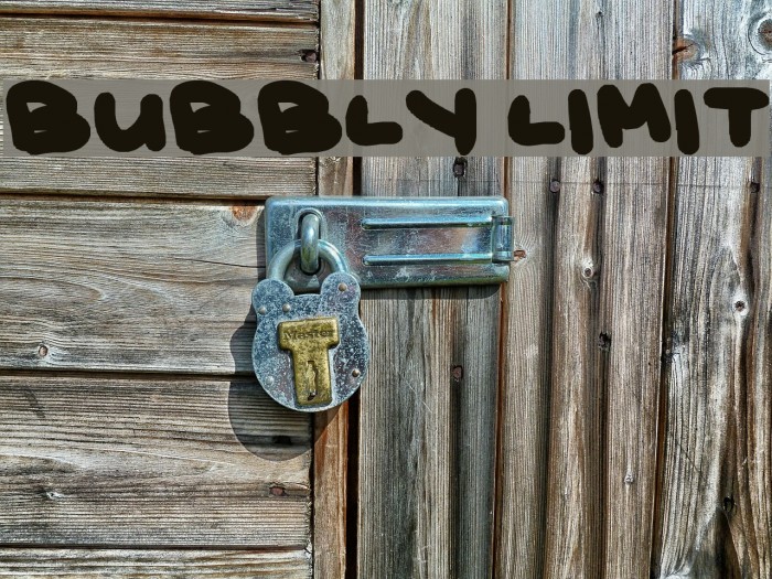 bubbly limit Font examples