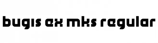 bugis ex mks Regular  免费字体下载