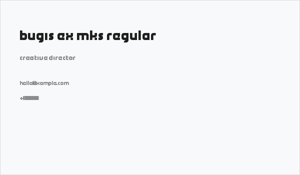 bugis ex mks Regular Business Card