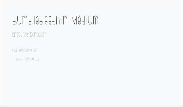 bumblebeethin Medium Business Card