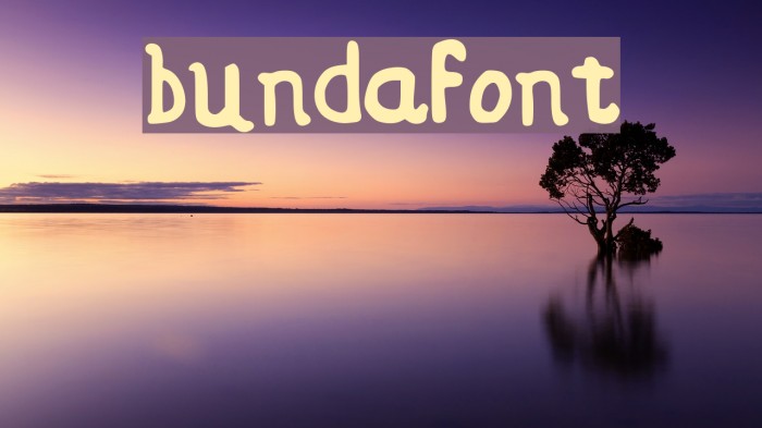 bundafont Font examples