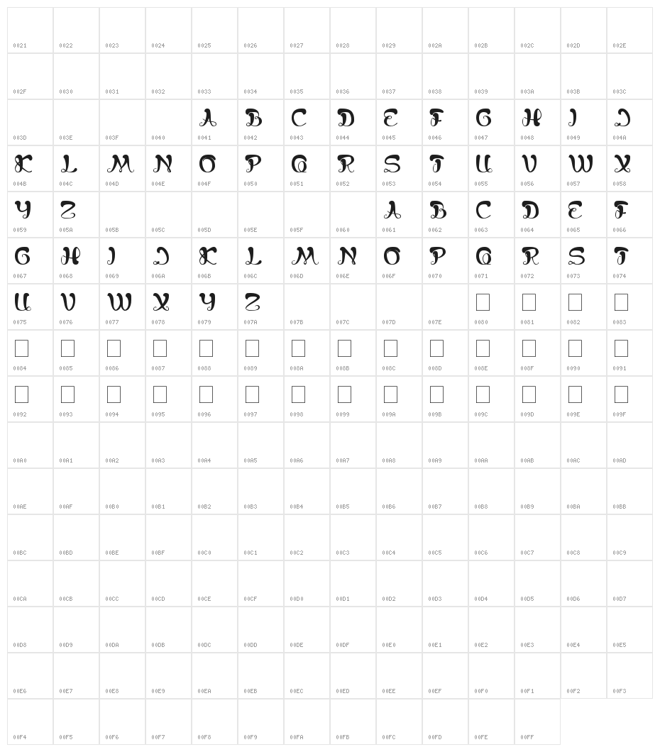 bunga melati putih Character Map