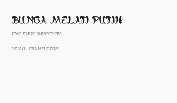 bunga melati putih Business Card