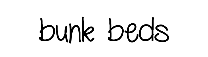 bunk beds Font