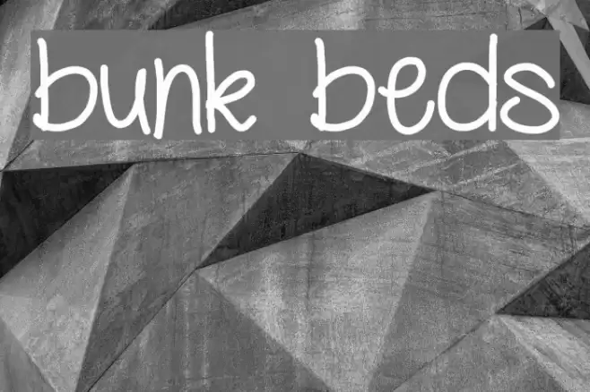 bunk beds Font examples