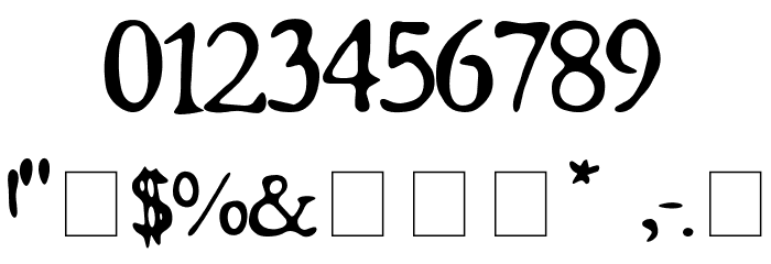 butterbrotpapier Font OTHER CHARS