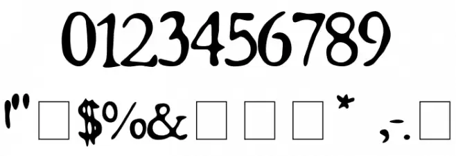 butterbrotpapier Font OTHER CHARS