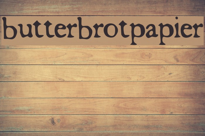 butterbrotpapier Font examples