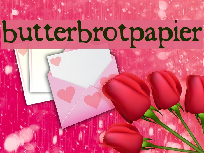 butterbrotpapier Font examples