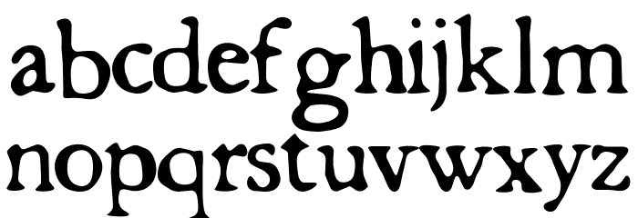 butterbrotpapier Font LOWERCASE