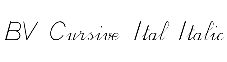 BV Cursive Ital Italic Font