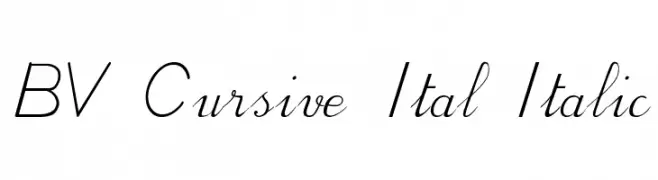 BV Cursive Ital Italic  baixar fontes gratis