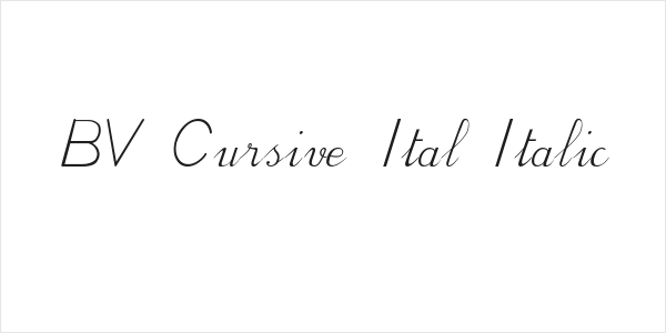 BV Cursive Ital Italic Logo
