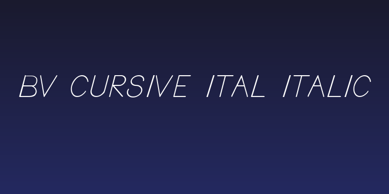 BV Cursive Ital Italic Social Header