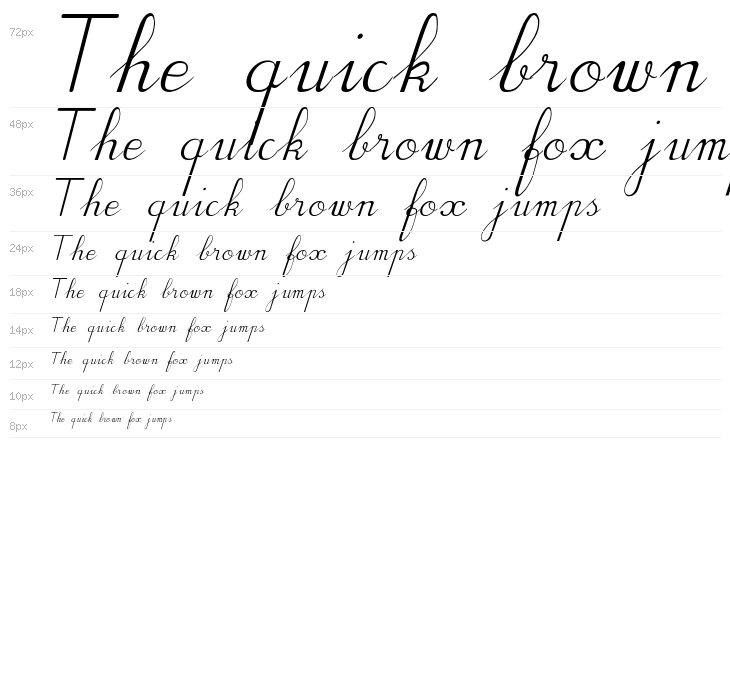 BV Cursive Ital Italic Waterfall