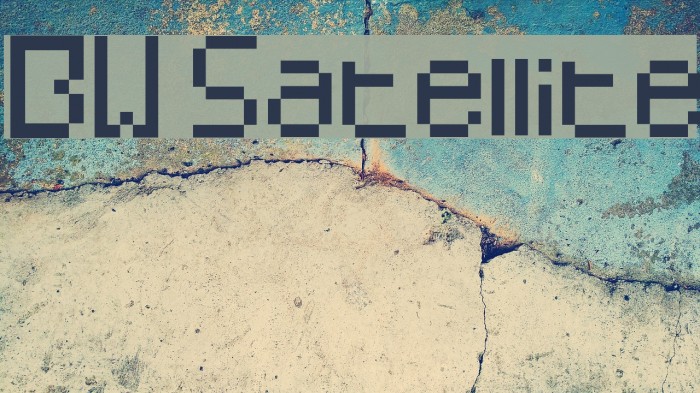 BW Satellite Font examples