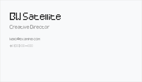 BW Satellite Business Card