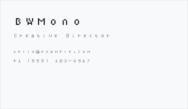 BWMono Business Card