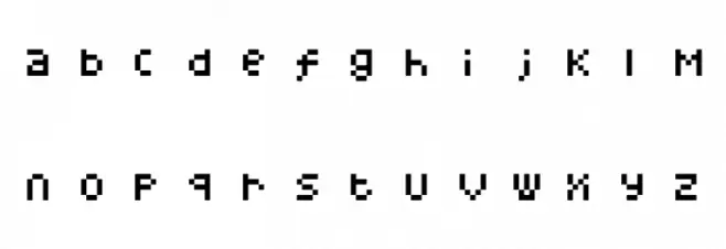 BWMono Schriftart Kleinbuchstaben
