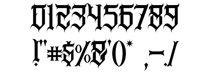 BWSNORTHLAND Font OTHER CHARS