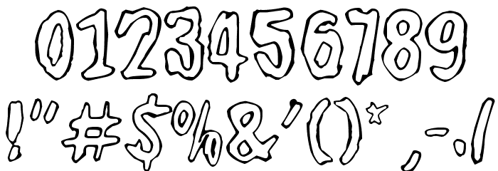 BwheroGreeZero Font OTHER CHARS