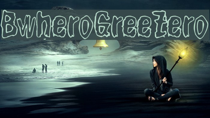 BwheroGreeZero Font examples