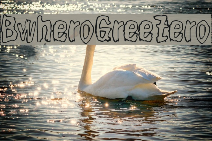 BwheroGreeZero Font examples