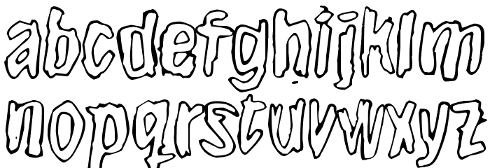 BwheroGreeZero Font LOWERCASE