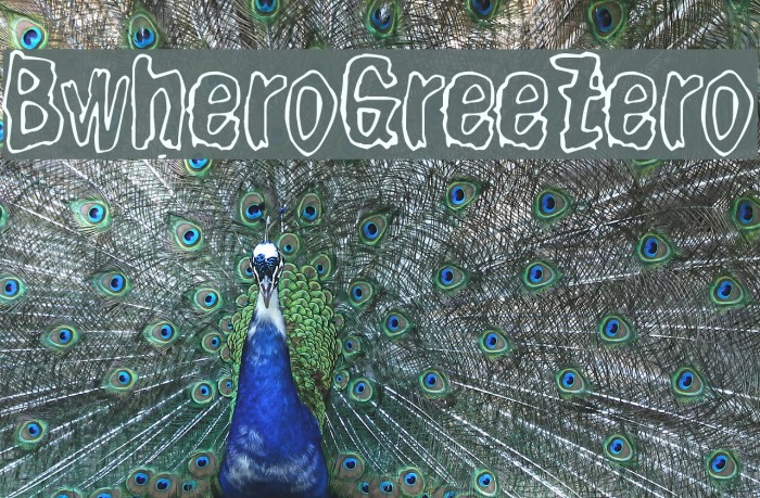 BwheroGreeZero Font examples