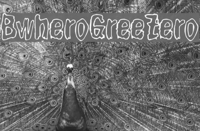 BwheroGreeZero Font examples