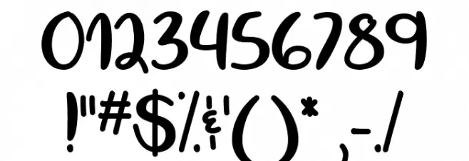 By Me Regular Font OTHER CHARS